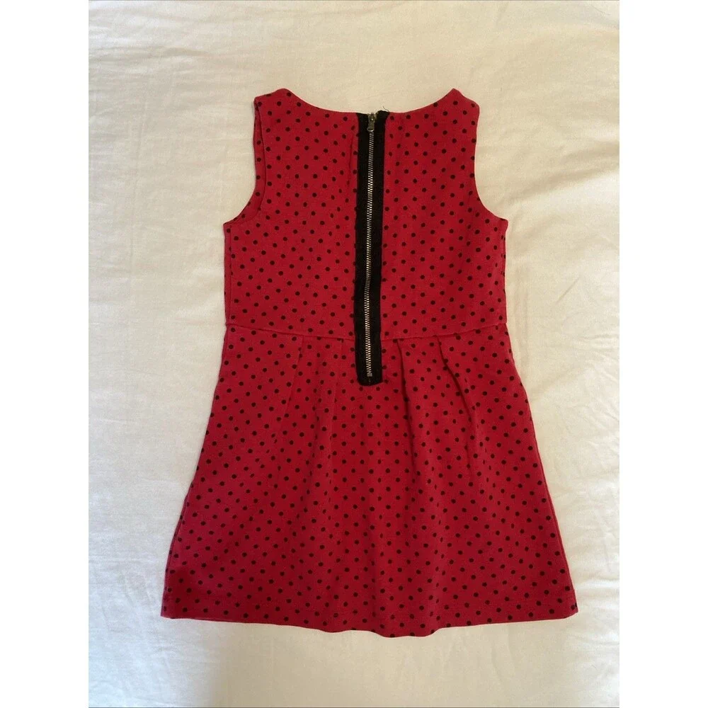4T Oshkosh girl clothes - 1 piece dress | red and polka dot theme